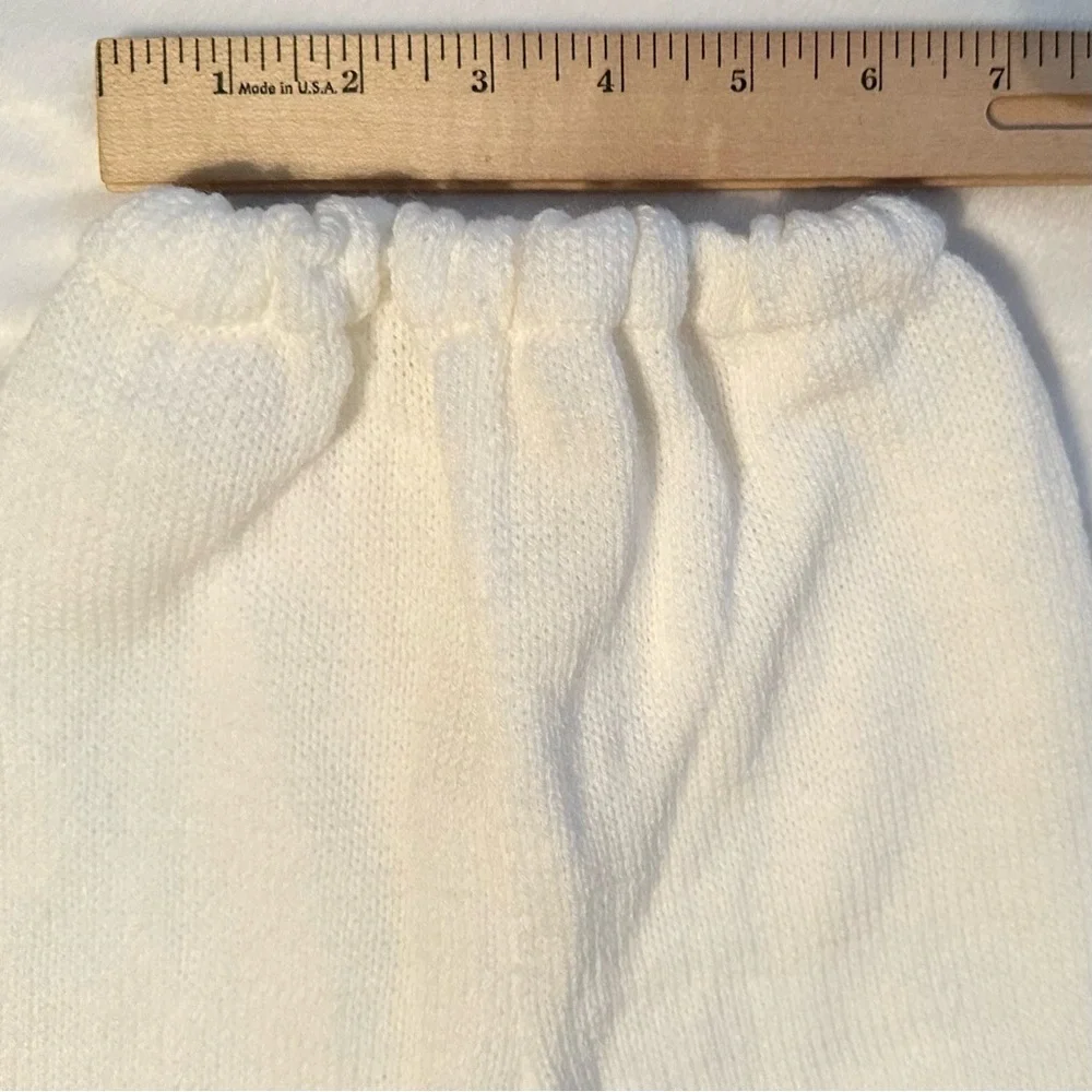 Vintage Hand Knit 2pc Outfit Cardigan Sweater & Pants Girls Toddler 2T stripe
